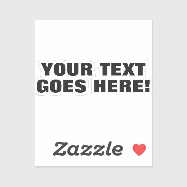 Modern Bold Minimalist Professional Your Text Sticker (Sheet)