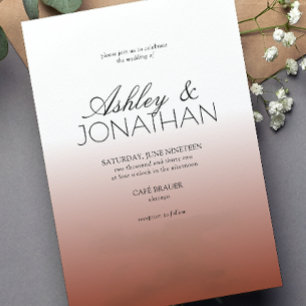 Modern Bold & Minimalist Red Wedding Invitation