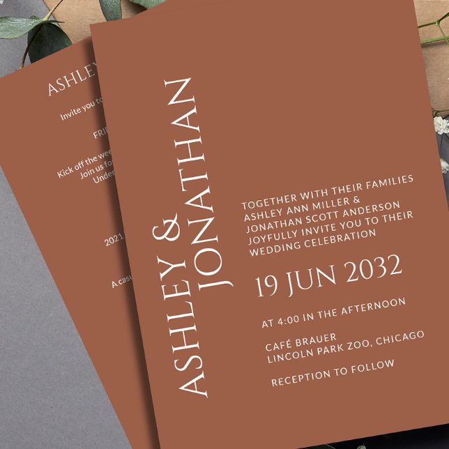 Modern Bold & Minimalist Wedding All-in-One Invitation (Creator Uploaded)