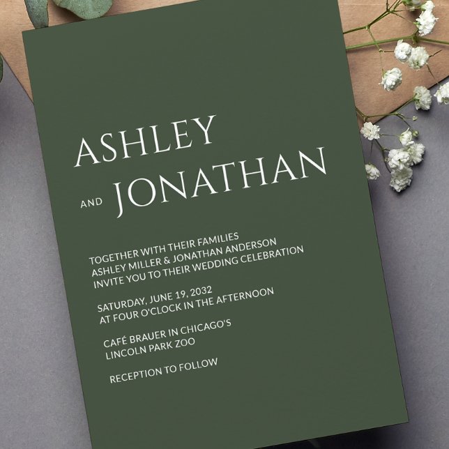 Modern Bold & Minimalist Wedding Invitation (Creator Uploaded)
