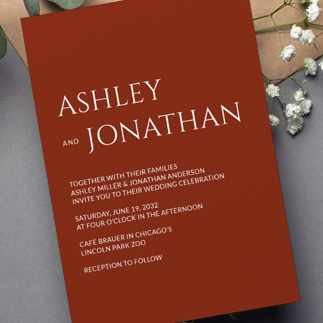 Modern Bold & Minimalist Wedding Invitation (Creator Uploaded)