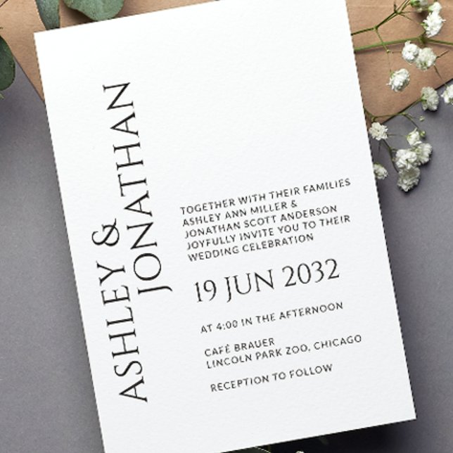 Modern Bold & Minimalist Wedding Invitation (Creator Uploaded)