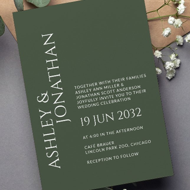 Modern Bold & Minimalist Wedding Invitation (Creator Uploaded)