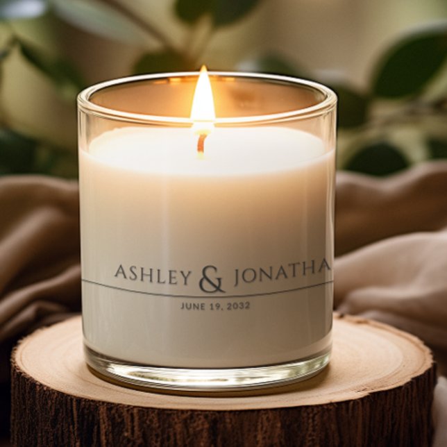 Modern Bold & Minimalist Wedding Scented Candle (Creator Uploaded)