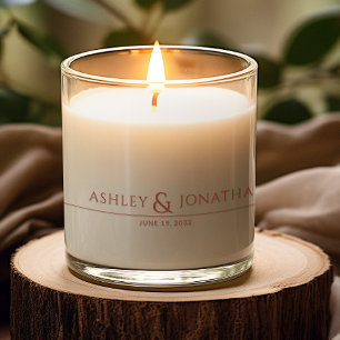 Modern Bold & Minimalist Wedding Scented Candle