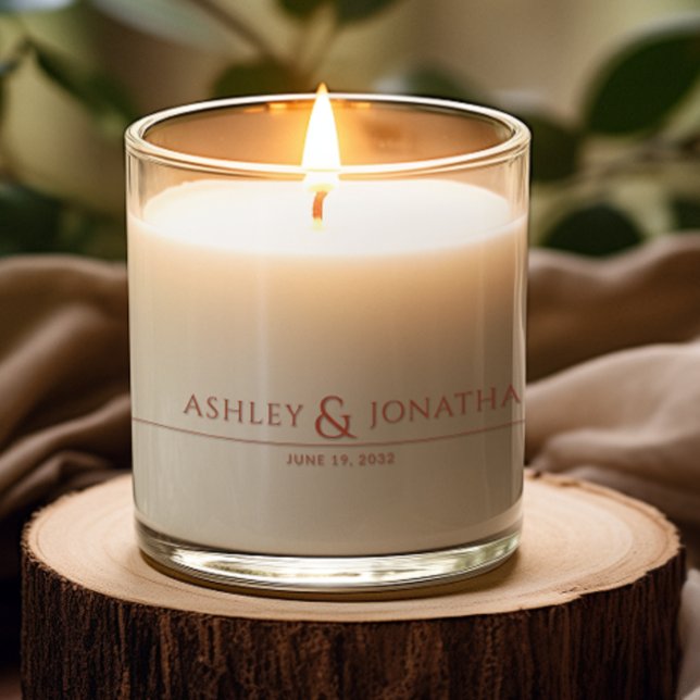 Modern Bold & Minimalist Wedding Scented Candle (Creator Uploaded)