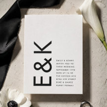 Modern Bold Monogram Axiom Wedding