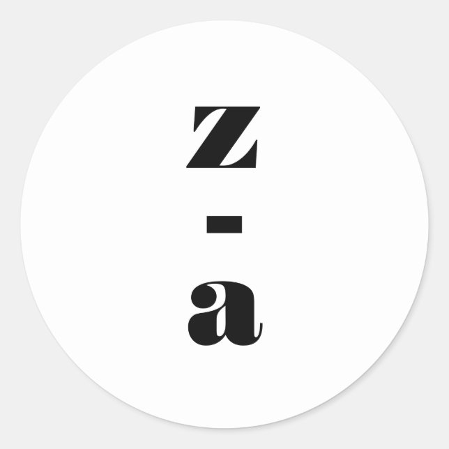 Modern Bold Monogram Black White Wedding Envelope Classic Round Sticker (Front)