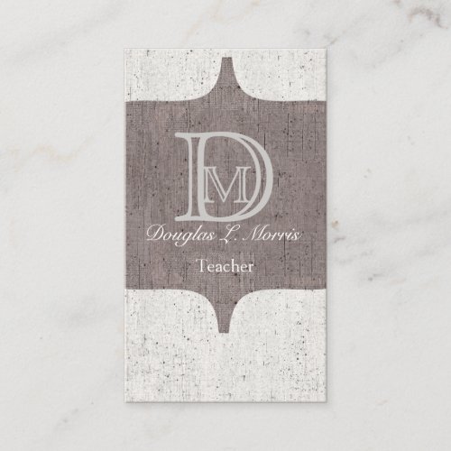 Modern Elegant Monogram Vintage Business Cards