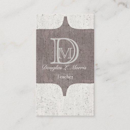 Customizable Modern Elegant Monogram Vintage Business Cards