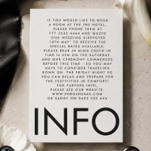 Modern Bold Monogram Wedding Info