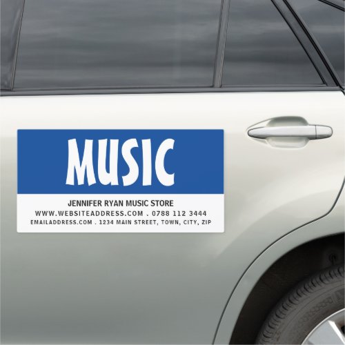 Modern Bold Music Store Car Magnet