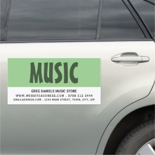 Modern Bold, Musical Instrument Store Car Magnet