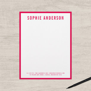 Modern Bold Name with EDITABLE Border Color Letterhead