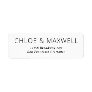 Modern Bold Names Return Address Labels