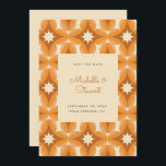 Modern Bold Orange Brown Retro Wedding Save The Date<br><div class="desc">Modern Bold Orange Brown Retro Wedding Save the Date Invitation Card</div>