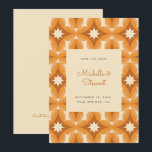 Modern Bold Orange Brown Retro Wedding Save The Date<br><div class="desc">Modern Bold Orange Brown Retro Wedding Save the Date Invitation Card</div>