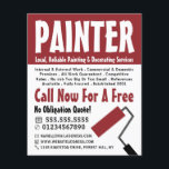 Modern Bold, Painter & Decorator Advertising Flyer<br><div class="desc">Modern Bold,  Painter & Decorator Advertising Flyer by The Business Card Store.</div>