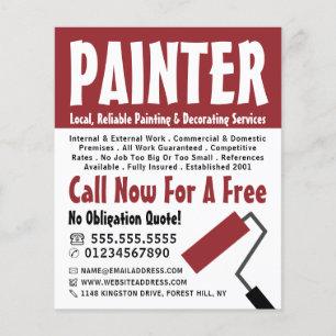 Modern Bold, Painter & Decorator Advertising Flyer