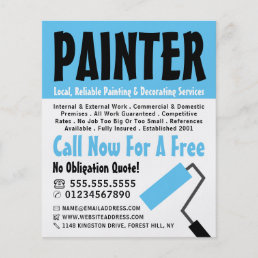 Modern Bold, Painter &amp; Decorator Advertising Flyer