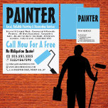 Modern Bold, Painter & Decorator Advertising Flyer<br><div class="desc">Modern Bold,  Painter & Decorator Advertising Flyer by The Business Card Store.</div>