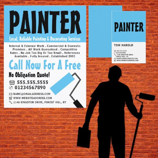 Modern Bold, Painter & Decorator Advertising Flyer (Creator Uploaded)