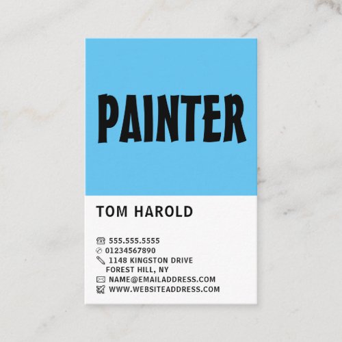 Modern Bold Painter  Decorator Business Card