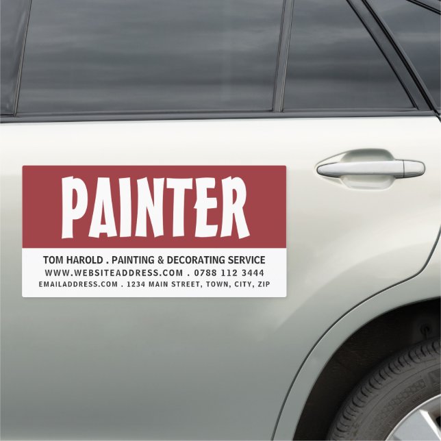 Modern Bold, Painter & Decorator Car Magnet (In Situ)