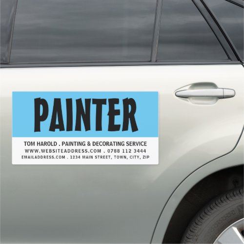 Modern Bold Painter  Decorator Car Magnet