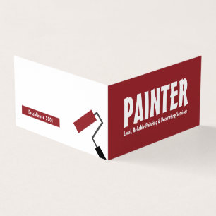 Modern Bold, Painter & Decorator Photo Business Card