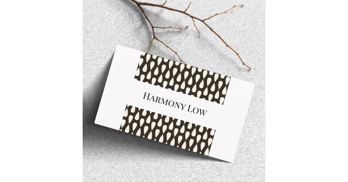 Modern Bold Pattern Business Card | Zazzle