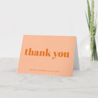 Modern Bold Peach Orange Personalized Bat Mitzvah
