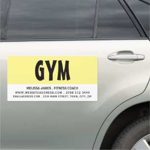 Modern Bold, Personal trainer, Gym Car Magnet