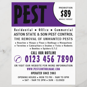 Modern Bold, Pest Control Advertising Flyer