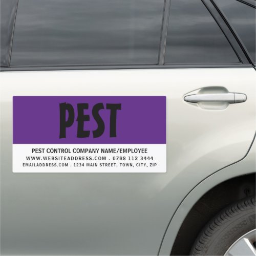 Modern Bold Pest Control Car Magnet
