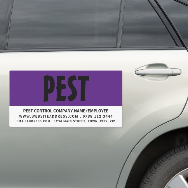 Modern Bold, Pest Control Car Magnet (In Situ)