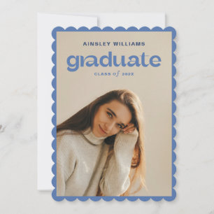 Modern Bold Photo Graduation Announcement