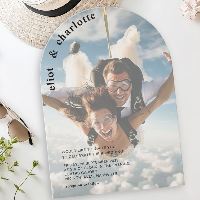 Modern, Bold, Photo, Wedding, Arch Invitation (Modern, Bold, Photo, Wedding, Arch Invitation)
