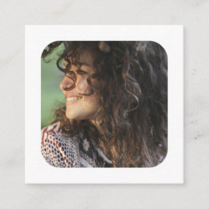 Modern Bold Photograph Personalized Square Business Card