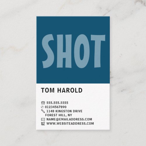 Modern Bold Photographer Photography Business Card