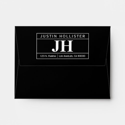 Modern Bold Professional  Black  White A2 Envelope