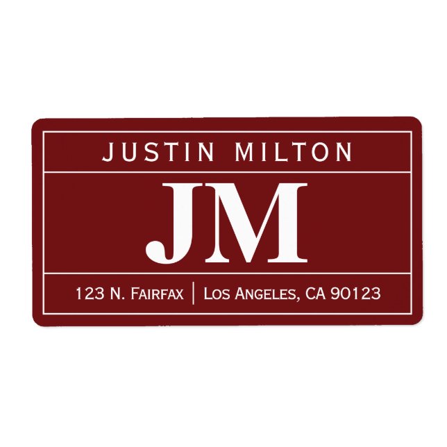 Modern Bold Professional | Burgundy & White Label (Front)