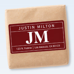 Modern Bold Professional   Burgundy & White Label