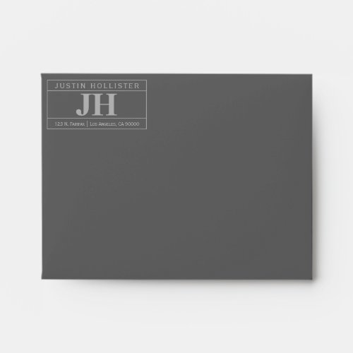Modern Bold Professional  Dark  Light Grey A2 Envelope