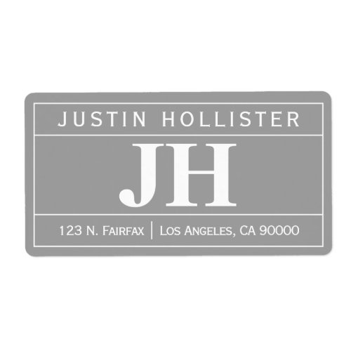 Modern Bold Professional  Gray  White Shipping Label