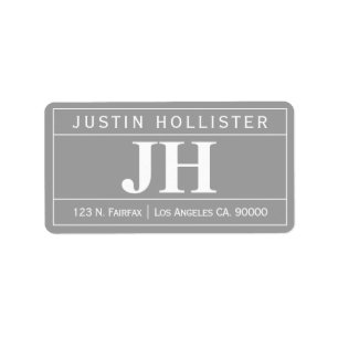 Modern Bold Professional   Grey & White Label