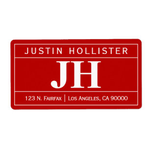 Modern Bold Professional Red & White Shipping Label