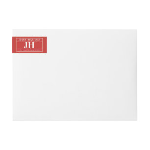 Modern Bold Professional Red & White Wrap Around Label