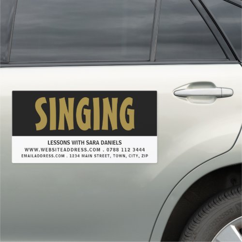 Modern Bold Professional Vocalist  Car Magnet