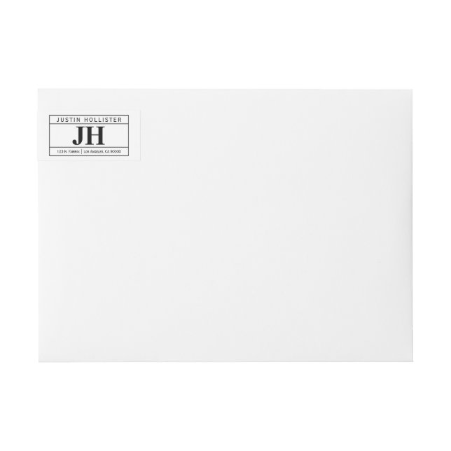 Modern Bold Professional | White & Black Wrap Around Label (Front)
